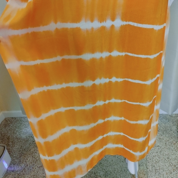 MISSGUIDED TIE DYE KIMONO, TANGERINE/MULTI 10 - Picture 8 of 11